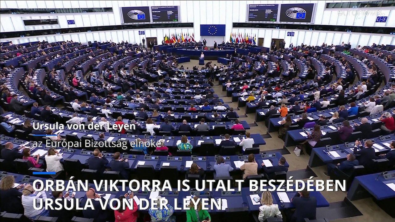 Orbán "békemisszióját" bírálta, Ukrajnát támogatta EP-beszédében Ursula von der Leyen
