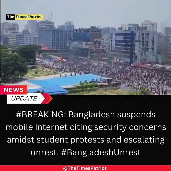 Breaking News: Bangladesh Suspends Mobile Internet Amid Student Protests | Security Concerns Explained