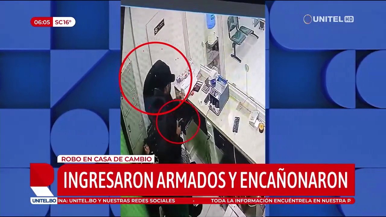 Video: Sujetos armados y cubiertos se llevan $us 100 mil y 30 mil euros de una casa de cambios