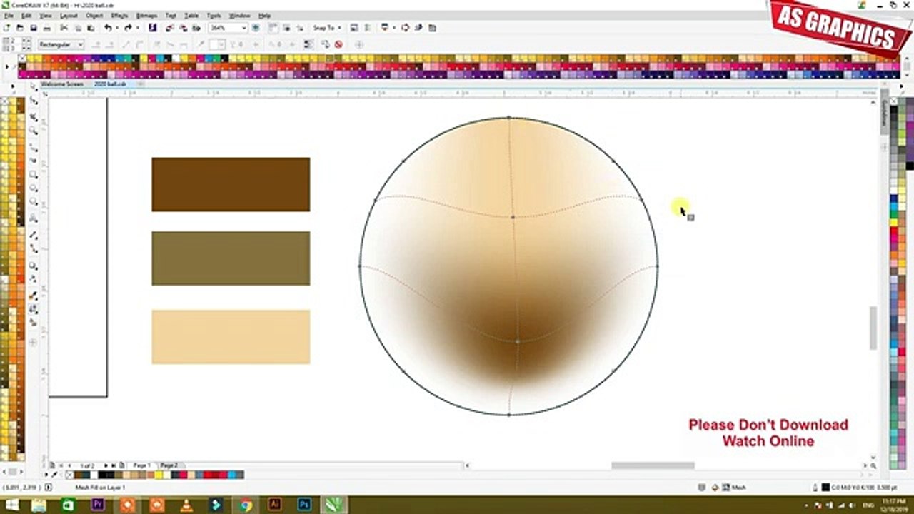 Lesson 15 Abstract Background Design in CorelDraw X7