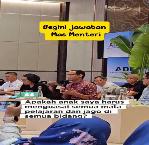 Apakah Seorang Anak Harus Menguasai Semua Pelajaran ? Begini Jawaban Menteri Pendidikan