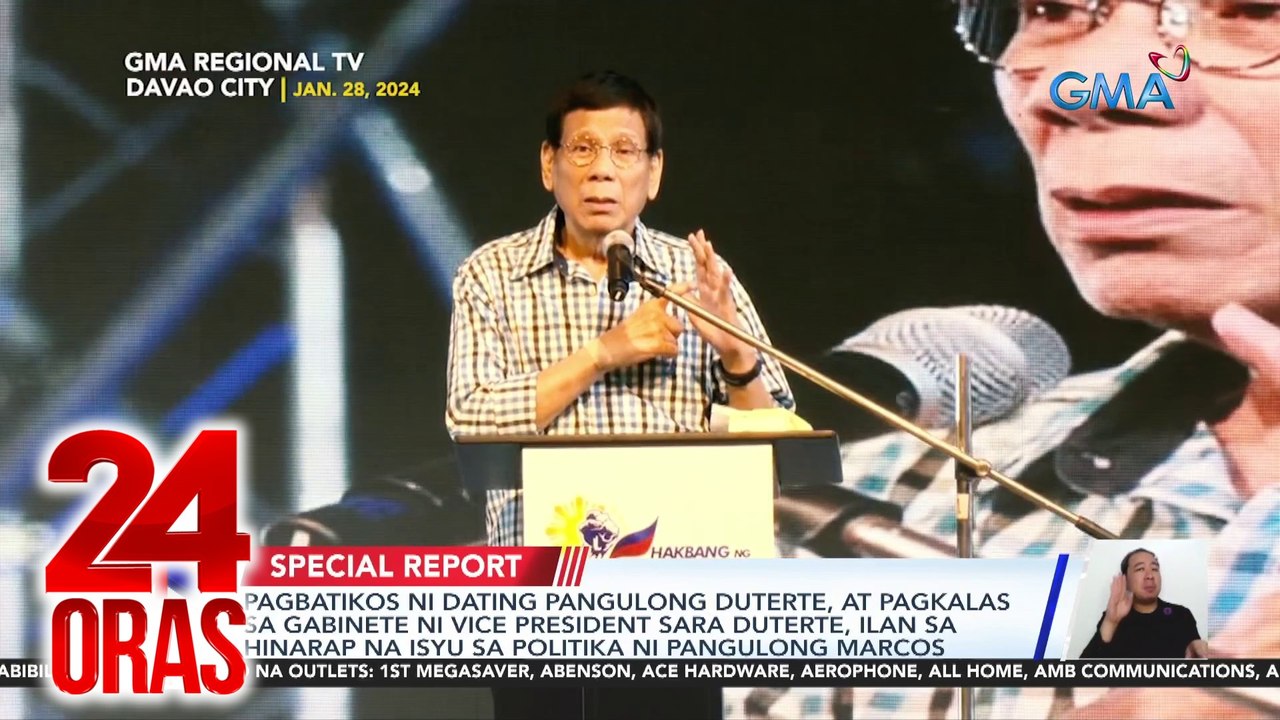 SONA Special Report - Pagbatikos ni dating pangulong Duterte, at pagkalas sa Gabinete ni Vice President Sara Duterte, ilan sa hinarap na isyu sa politika ni Pangulong Marcos | 24 Oras