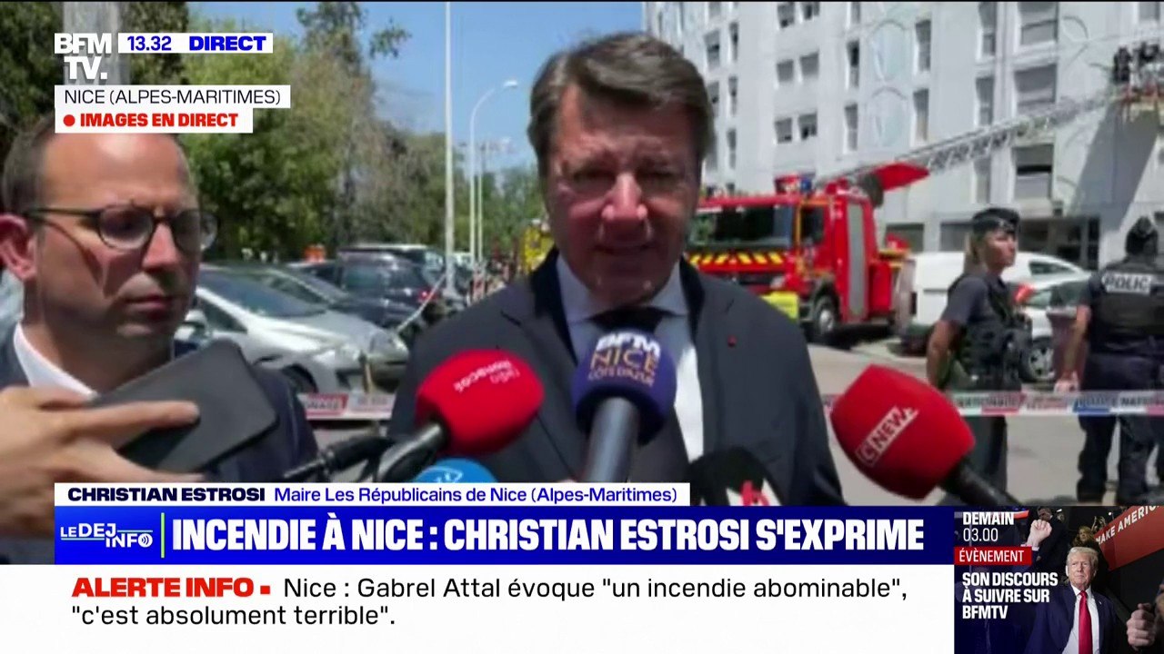 Incendie à Nice: "Ce sont des républicains, des Français (...) qui ont été touchés par des criminels" affirme Christian Estrosi