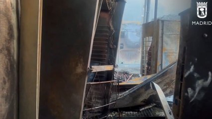 Desalojado un hotel junto a la Gran Vía tras un incendio en la azotea