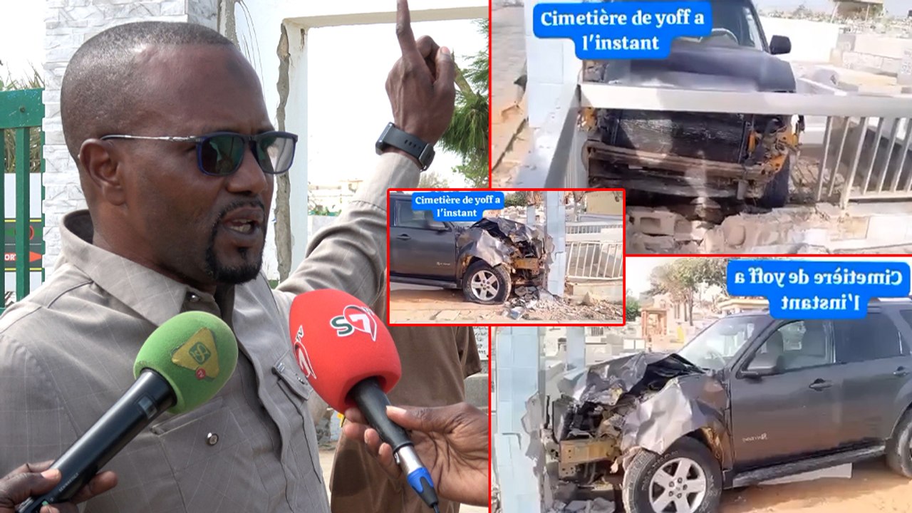 KAWTEF au Cimetière de Yoff : Voici comment cette voiture a détruit des tombes