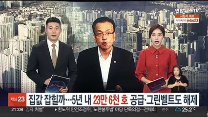 집값 잡힐까…5년 내 23만6천호 공급·그린벨트도 해제