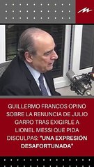 Guillermo Francos sobre la salida de Garro