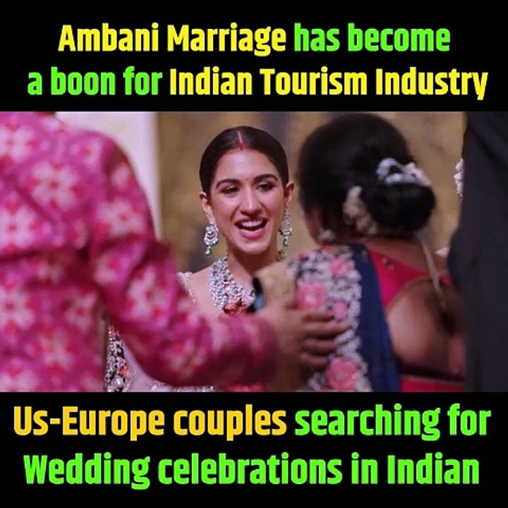 अंबानी की शादी के चर्चे विदेशों में भी  Wed in India में आएगा बूम  #ARWeddingCelebrations #CelebratingWithStaff #AmbaniWedding #AmbaniFamilyWedding