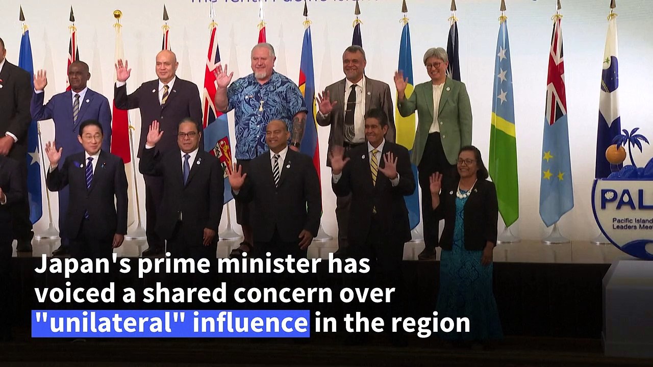 Japan and Pacific islands oppose 'attempts to change status quo by force', says Kishida