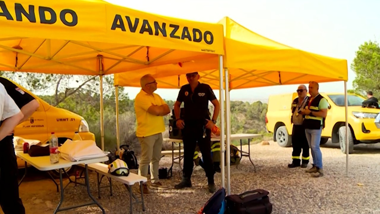 Los Bomberos dan por estabilizado el incendio forestal declarado en Murcia