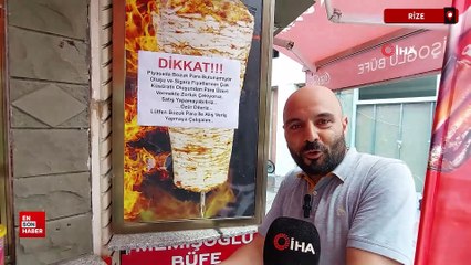 Rize’de piyasada bozuk para bulamayan esnaf