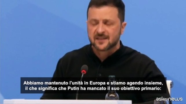 Ucraina, Zelensky: Putin ha fallito l'obiettivo di dividere l'Ue