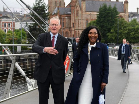 Secretary of State Hilary Benn on the NW economy with Mayor Lilian Seenoi Barr - Made with Clipchamp