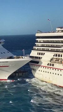 Big Ship Crash | A big multi deck ship hits another cruise ship