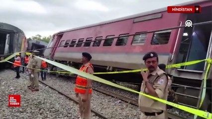 Hindistan'ın kuzeyinde yolcu treninin raydan çıkması sonucu meydana gelen kaza