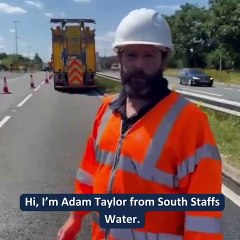 South Staffs Water apologises after burst water main causes A38 problems