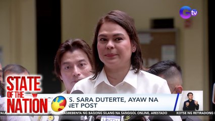 Vice Pres. Sara Duterte, ayaw na sa Cabinet post | SONA