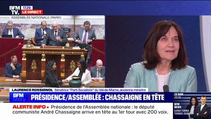 Présidence de l'Assemblée: "C'est un bon résultat pour André Chassaigne", se félicite Laurence Rossignol (PS)