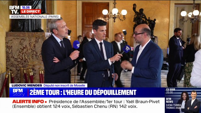Ludovic Mendes (Ensemble) pense que le RN est capable de tenter des coups (...) le baiser de Judas on appelle ça concernant leur vote à l'élection à la présidence de l'Assemblée