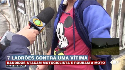 Roubo de moto: 7 ladrões contra uma vítima