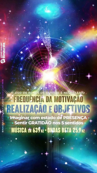 Frequencia da MOTIVAÇÃO Ondas Binaurais 639 Hz Chakra CORAÇÃO + 25.9 Hz Ondas Beta + Sons Natureza e Ruido Marrom