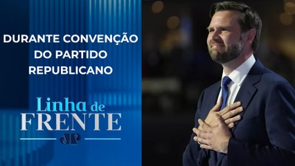 J.D. Vance rasga elogios a Trump em primeiro discurso como vice | LINHA DE FRENTE