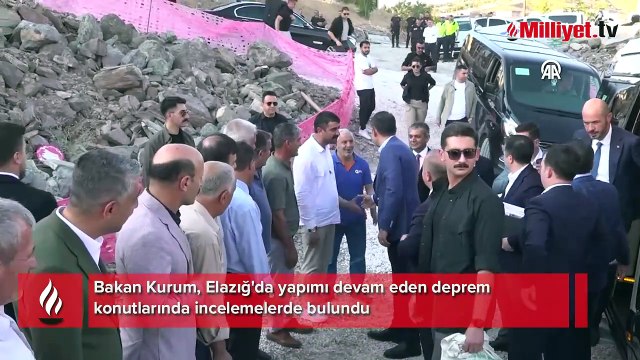 Bakan Kurum Elazığ'da deprem konutlarını inceledi