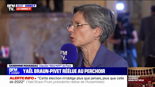 Yaël Braun-Pivet réélue à la présidence de l’Assemblée: On va étudier toutes les voies possibles de recours contre cette élection , annonce Sandrine Rousseau (députée EELV-NFP de Paris)