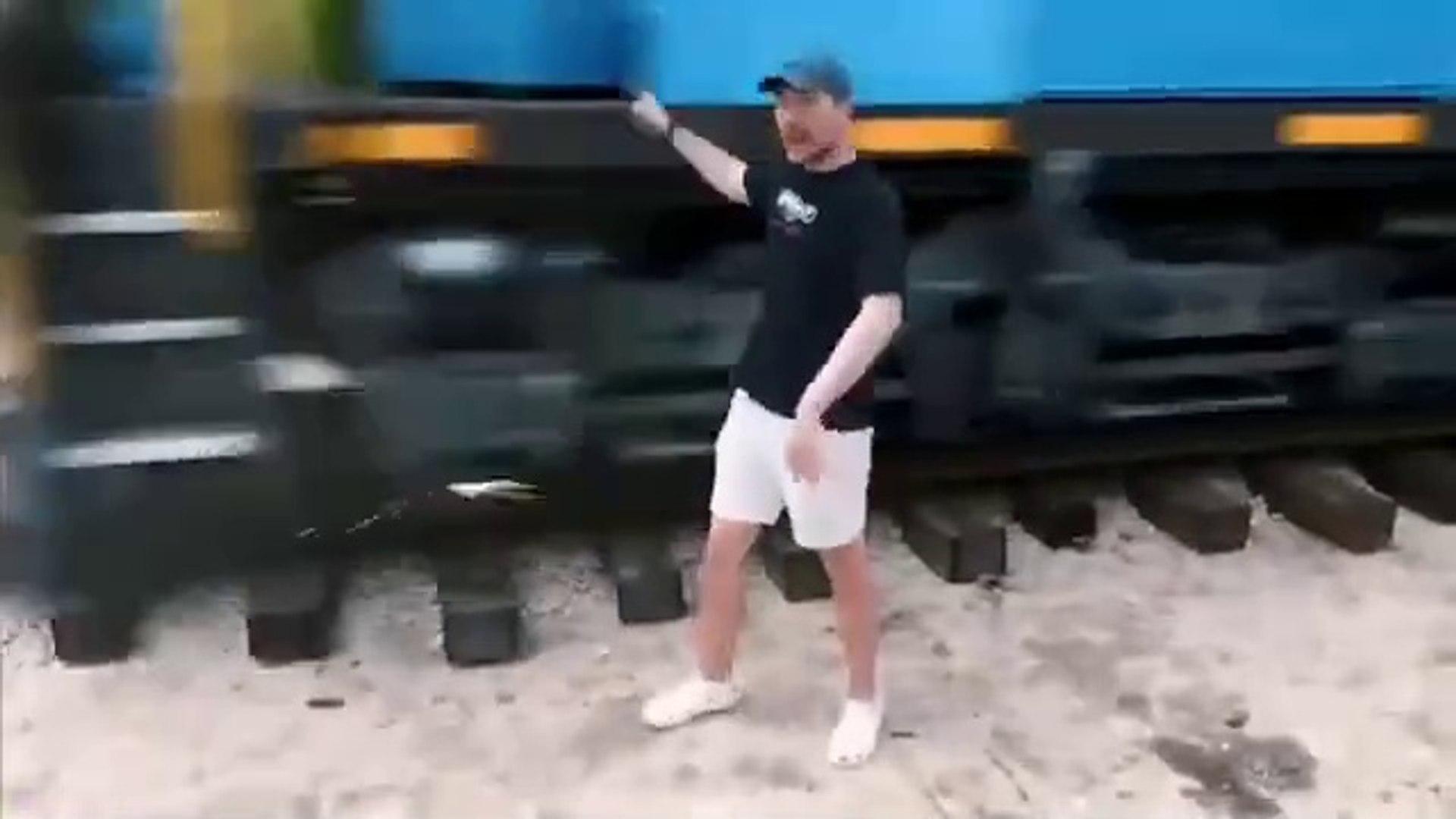 Train Crashed Mr Beast!