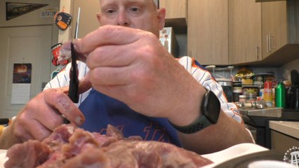 Tank Cooks Air Fryer Steak Tips and Potatoes