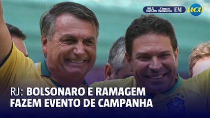 Ramagem e Bolsonaro ignoram investigações em evento de campanha no RJ