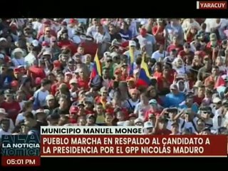 Скачать видео: Yaracuyanos salen a las calles para expresar su respaldo al candidato  Nicolás Maduro