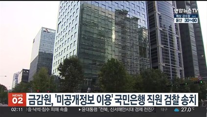 Скачать видео: 금감원, '미공개정보 이용' 국민은행 직원 검찰 송치