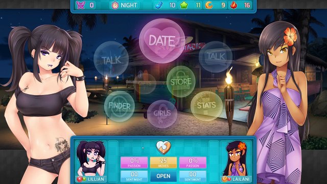 Lillian & lailani all date events Huniepop 2 Double date