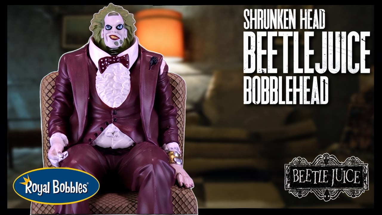 Royal Bobbles Beetlejuice Shrunken Head Bobblehead