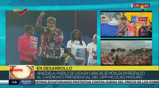 Caracas se desborda de amor en recibimiento al Pdte. Nicolás Maduro