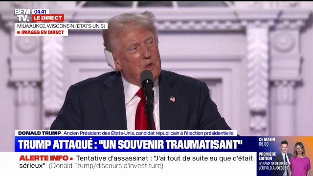 Donald Trump: Je n'étais pas censé être ici ce soir (...) Je suis ici devant vous simplement par la grâce de Dieu tout-puissant