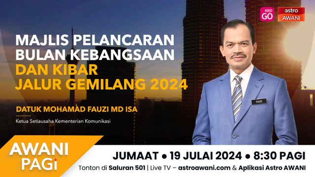 AWANI Pagi: Majlis Pelancaran Bulan Kebangsaan dan Kibar Jalur Gemilang 2024