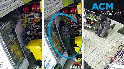 Burglar caught on CCTV breaking into WA petrol station via roof