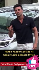 Ranbir Kapoor Spotted At Sanjay Leela Bhansali Office Viral Masti Bollywood