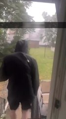 Tree Almost Falls on Man as Storm Hits Bethlehem, Pennsylvania
