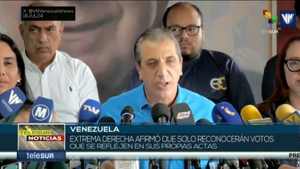 En Venezuela la extrema derecha solo reconocerá votos de sus propias actas