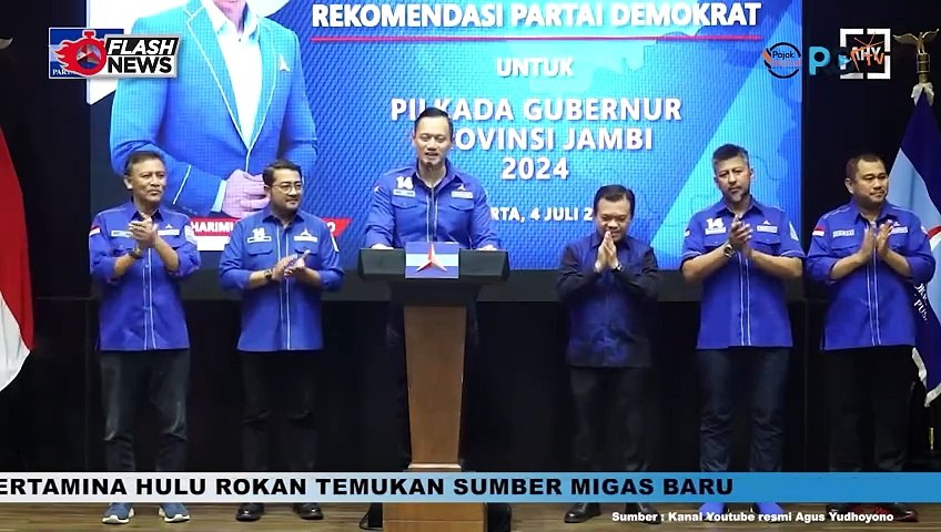 AHY Serahkan Rekomendasi Partai Demokrat untuk Pilgub Jambi 2024