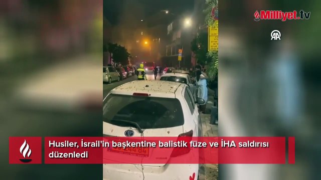Husiler, İsrail'in başkentine balistik füze ve İHA saldırısı düzenledi