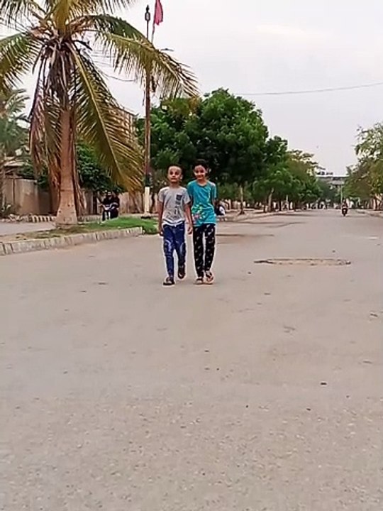 Cute baby girl and baba boy