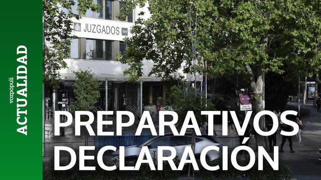 Preparativos en los juzgados de Plaza Castilla (Madrid) para la declaración de Begoña Gómez
