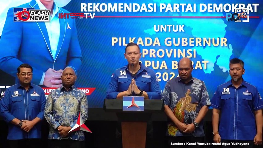 AHY Rekomendasi Partai Demokrat untuk Pilgub Papua Barat