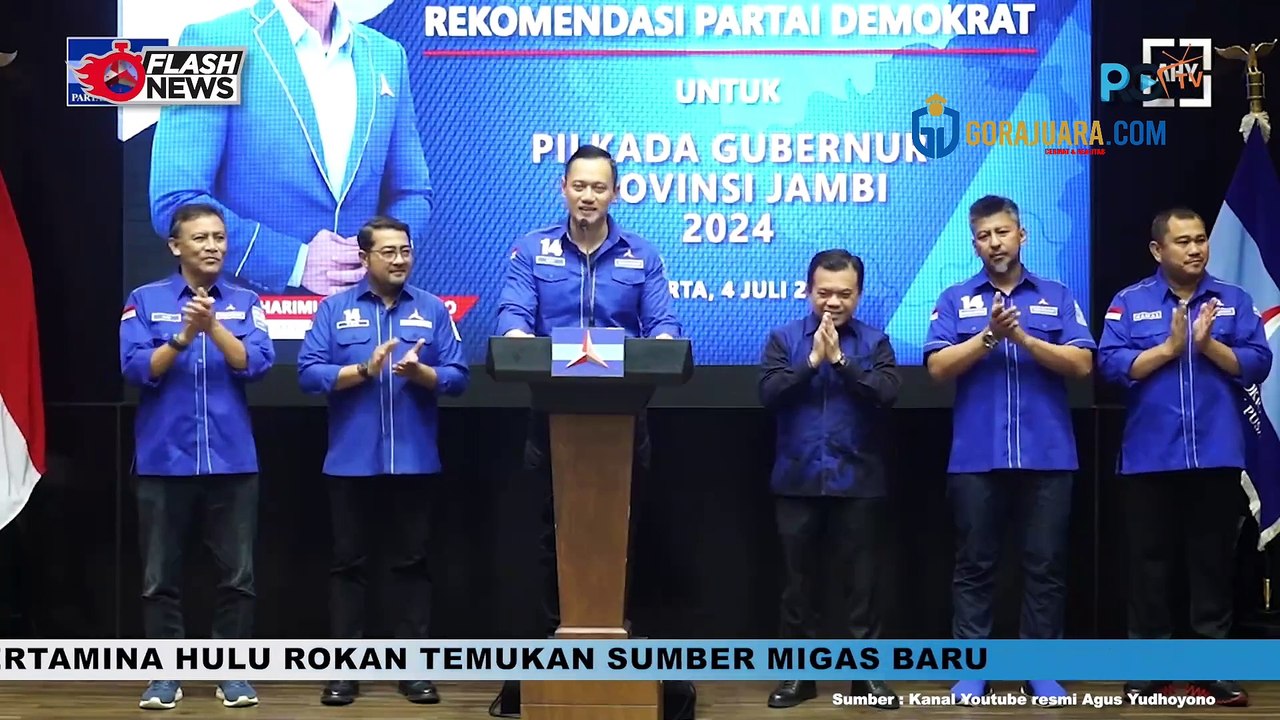 AHY SERAHKAN REKOMENDASI PARTAI DEMOKRAT UNTUK PILGUB JAMBI
