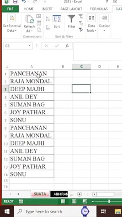 Excel : shorts