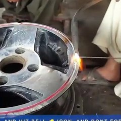 إصلاح شريط وعجلة معدنية مكسورة للسيارات